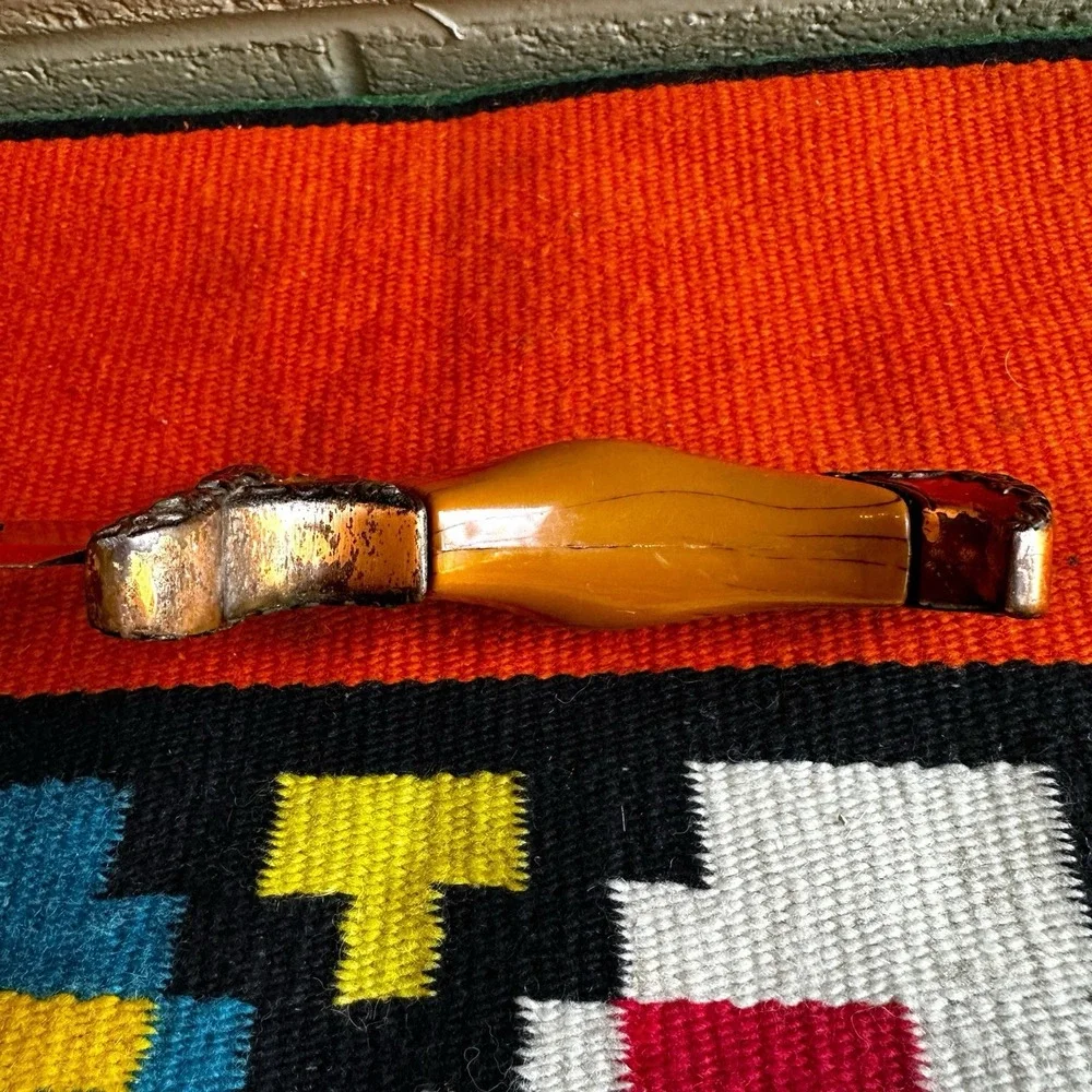 Vintage Maxam Stainless Steel Fighting Dagger Knife Stag Horn Handle